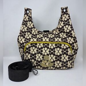 Orla Kiely Midi Sling Bag In Puzzle Flower Porcini